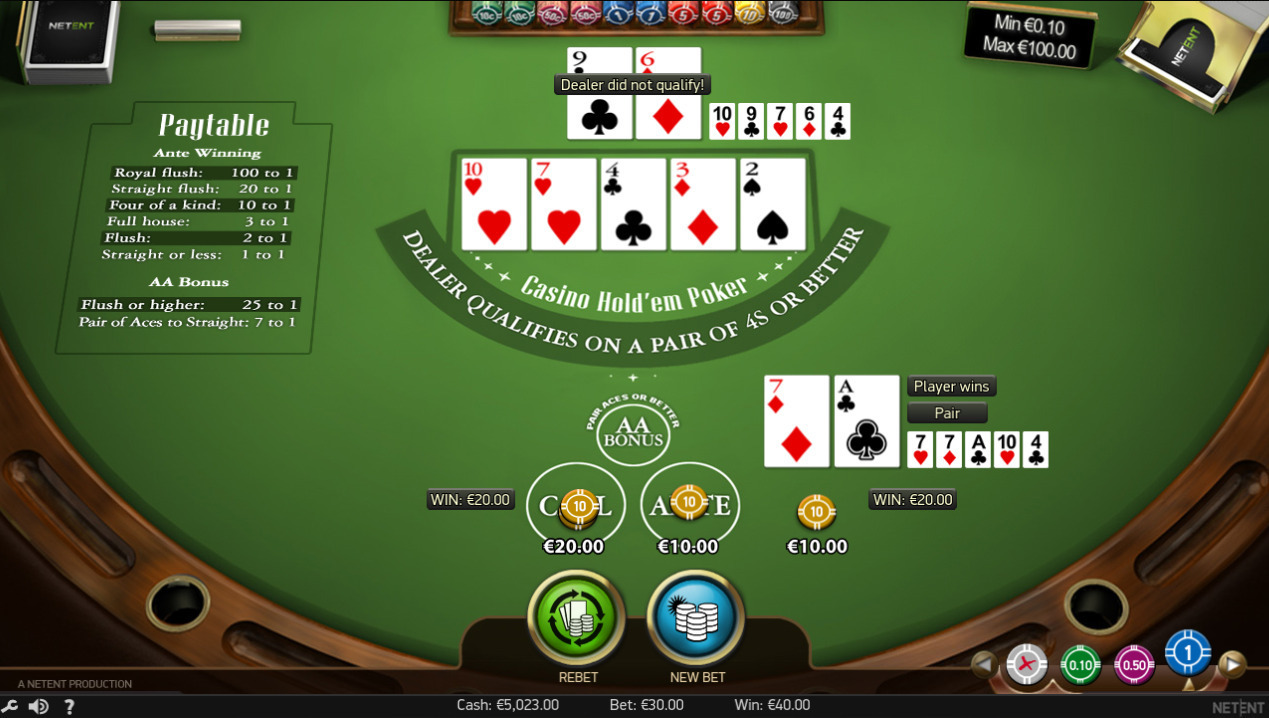NetEnt Casino Holdem